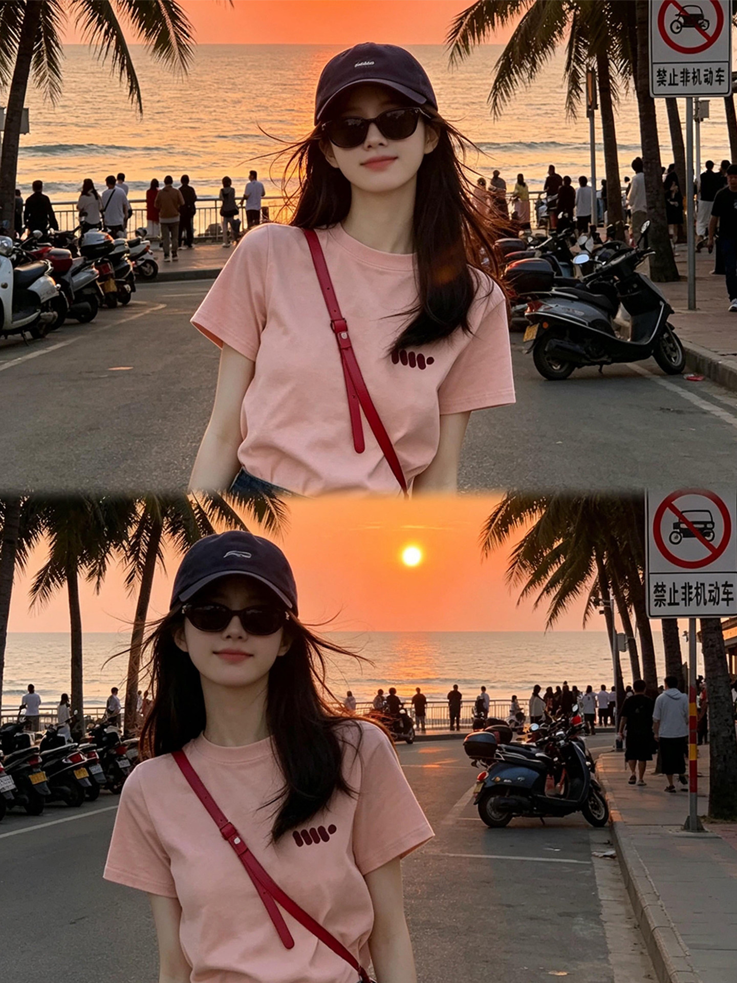 Women's Dopamine Pink Loose Crew Neck Short Sleeve T-Shirt 2026 Summer Casual Top