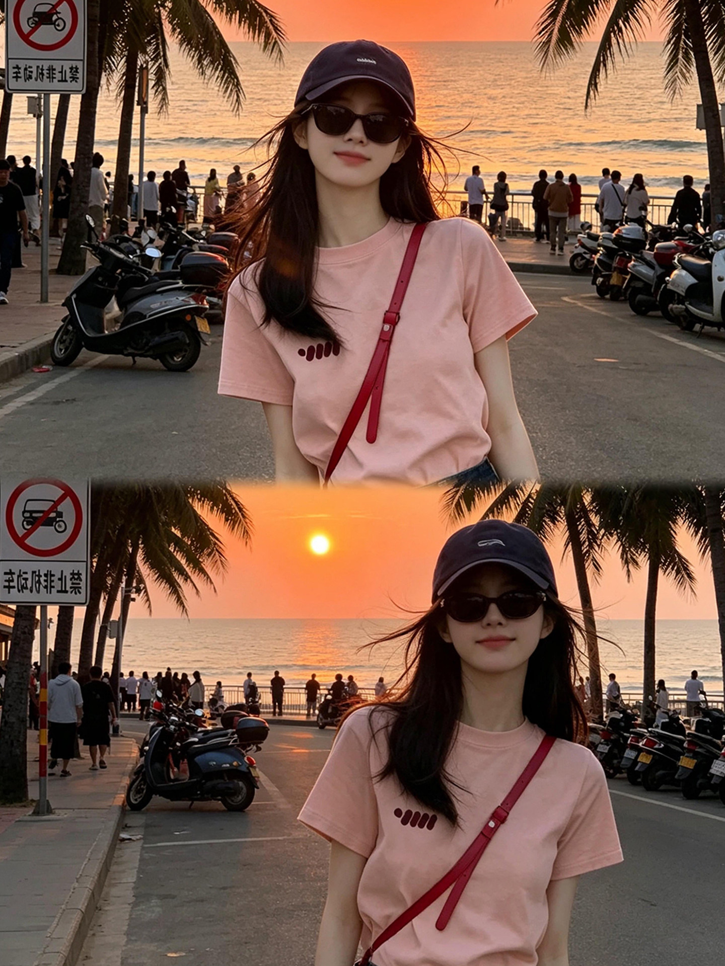 Women's Dopamine Pink Loose Crew Neck Short Sleeve T-Shirt 2026 Summer Casual Top - Image 4