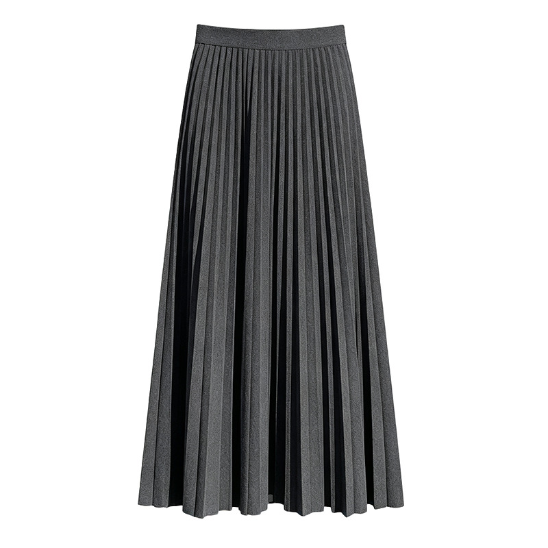 Pleated A-Line Maxi Skirt for Women High Waist Slimming Winter 2026 - Image 5